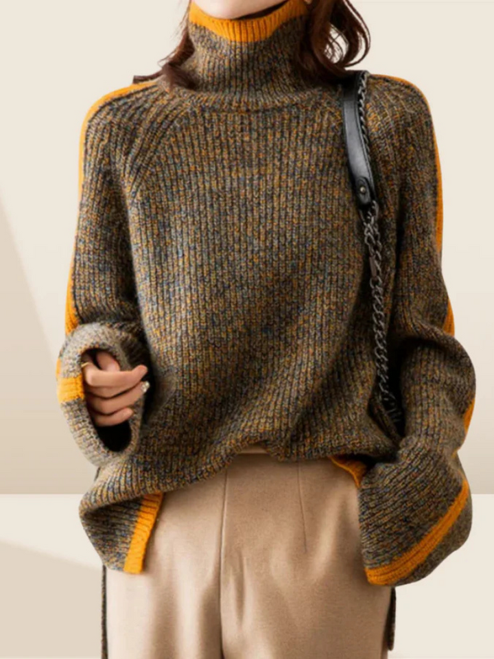 Fern™ - Cozy Striped Turtleneck Sweater
