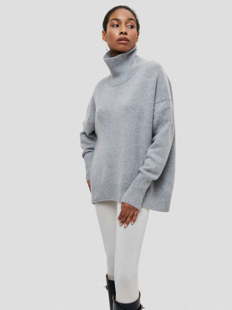 Elena™ - High-Collar Knit Sweater