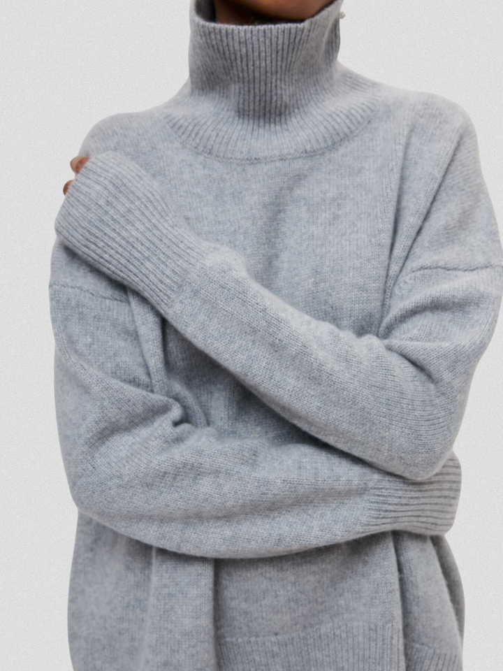 Elena™ - High-Collar Knit Sweater