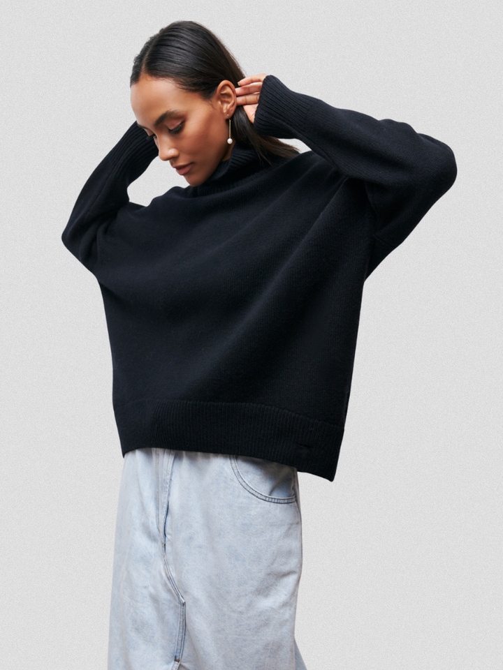 Elena™ - High-Collar Knit Sweater