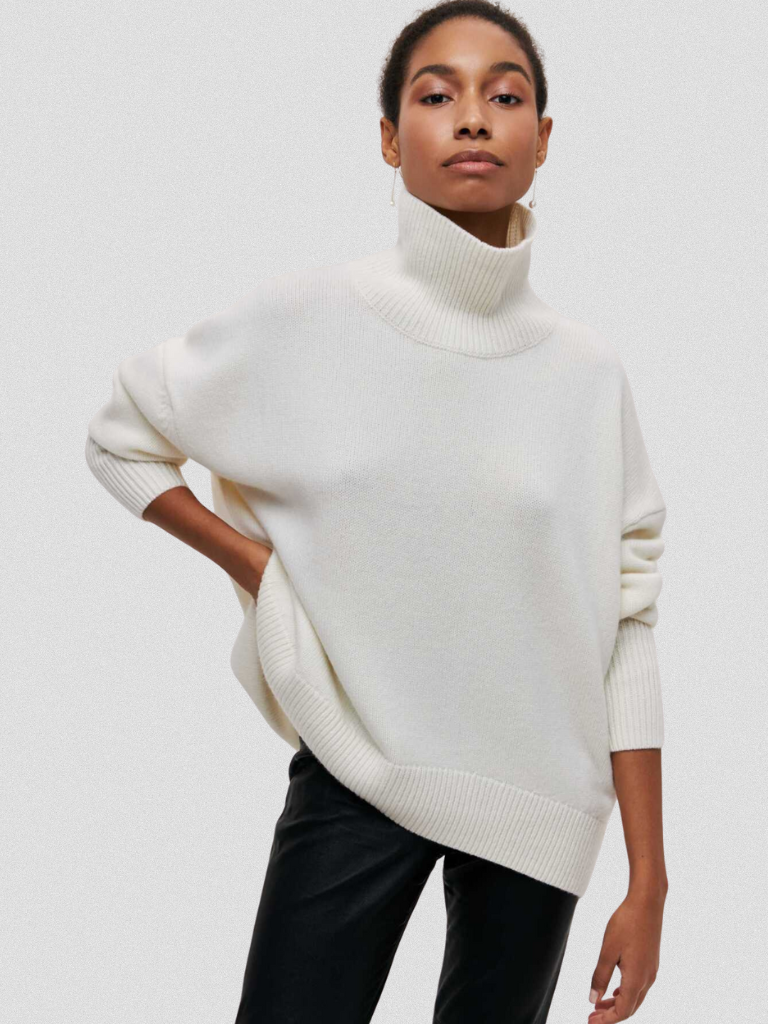 Elena™ - High-Collar Knit Sweater
