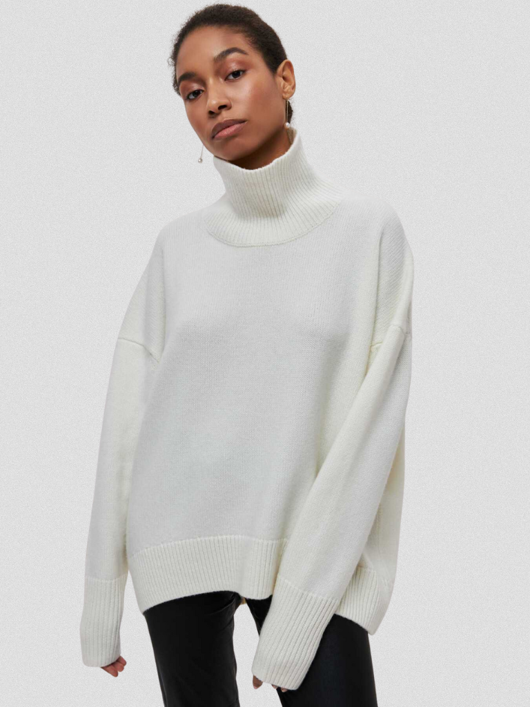 Elena™ - High-Collar Knit Sweater