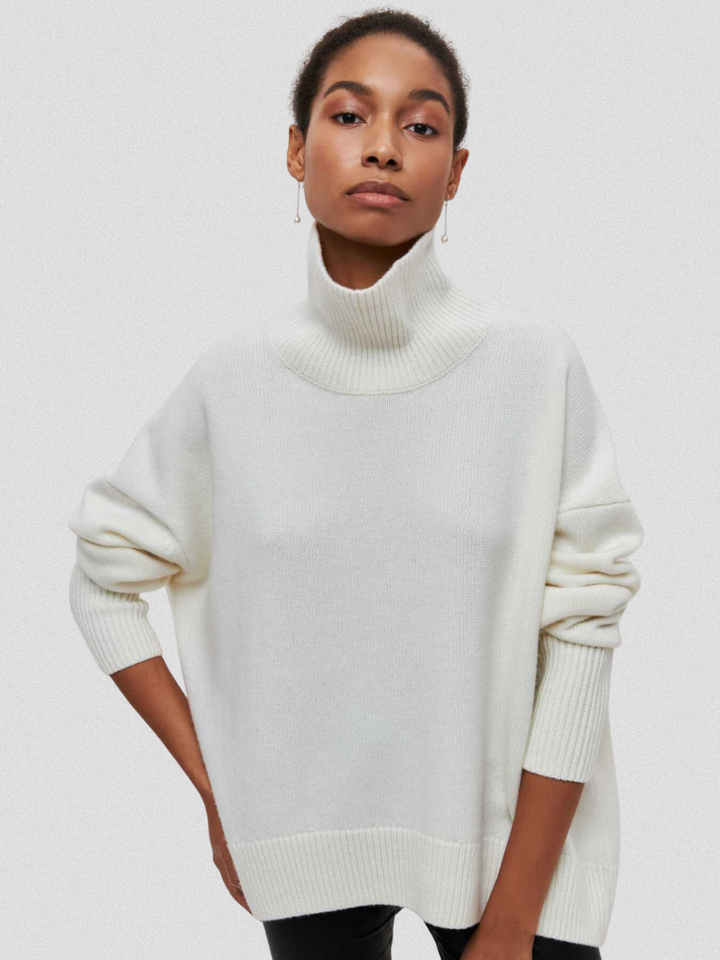 Elena™ - High-Collar Knit Sweater