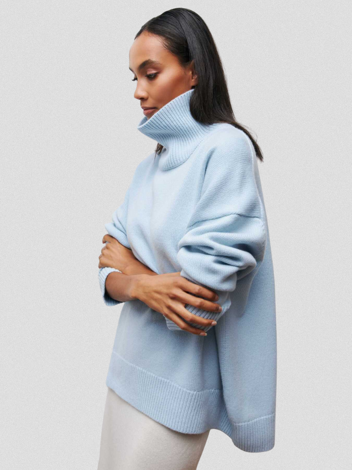 Elena™ - High-Collar Knit Sweater