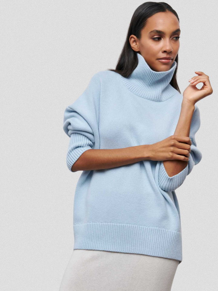 Elena™ - High-Collar Knit Sweater