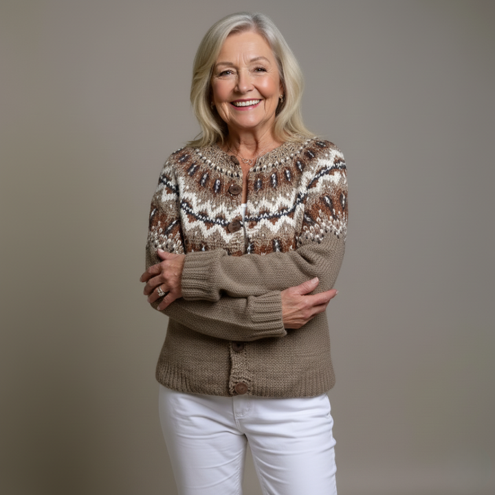 Adeline™ - Retro Icelandic Cardigan