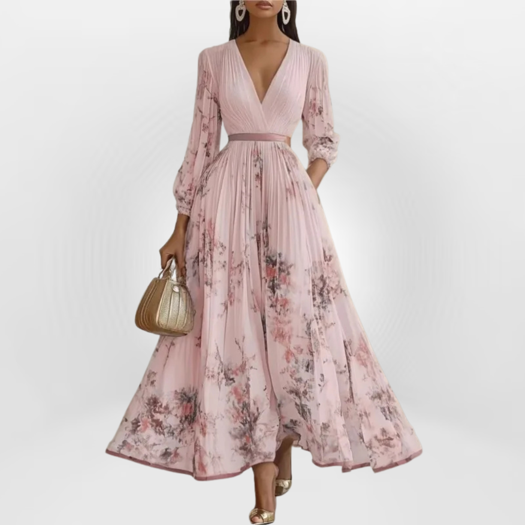 Olivia™ - Dress with Elegant Floral Charm
