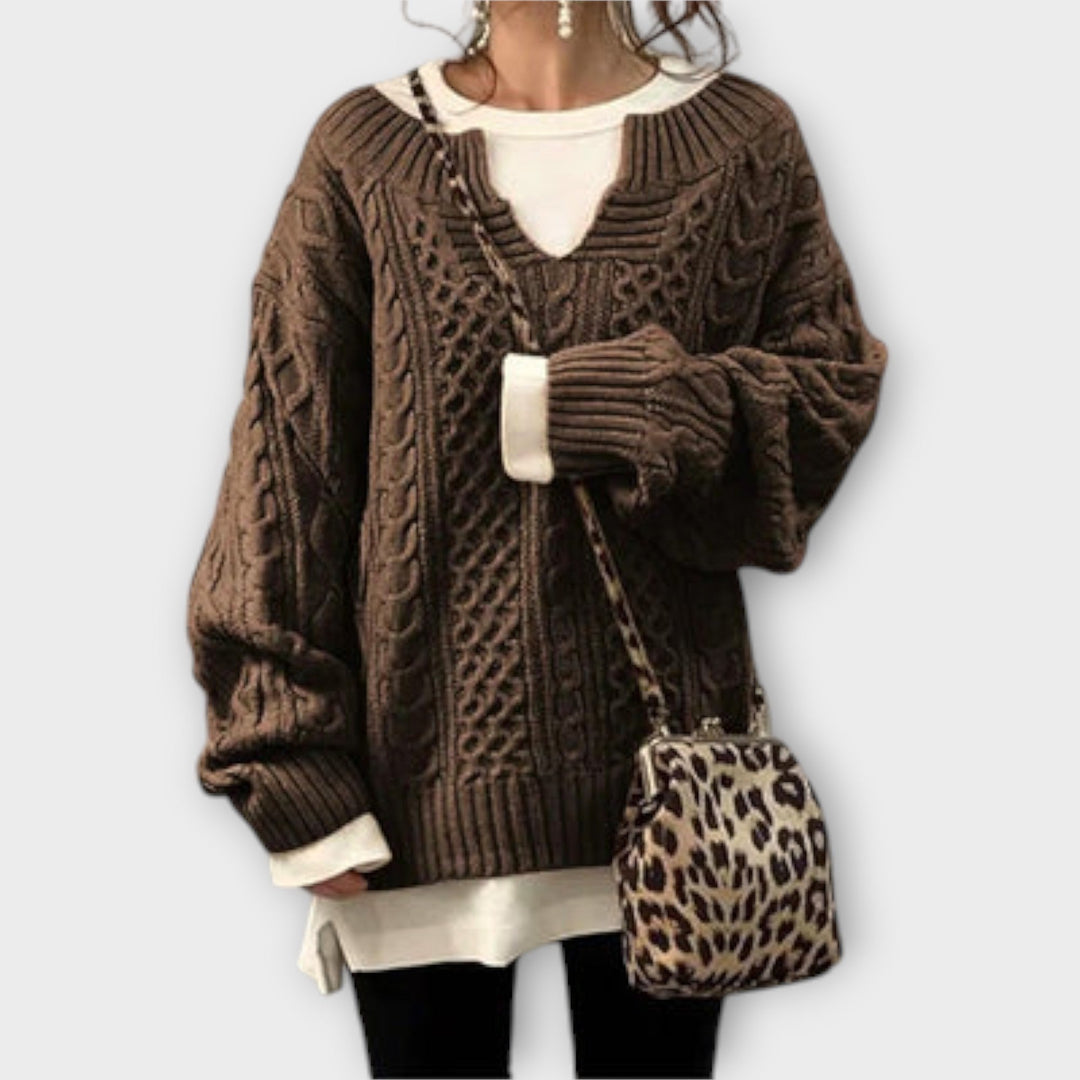 Cozy™ - Oversized Chunky Cable Knit Sweater