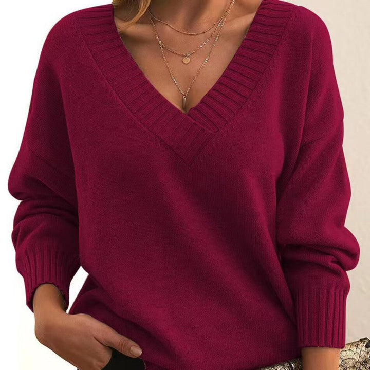 Marjorie™ - Chic V-Neck Sweater
