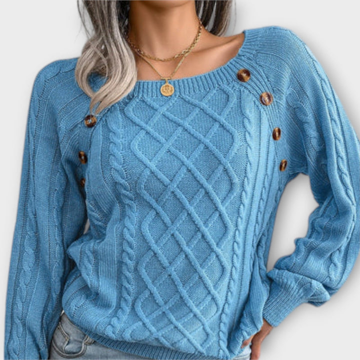 Malia™ - Knitted Sweater with Button Details
