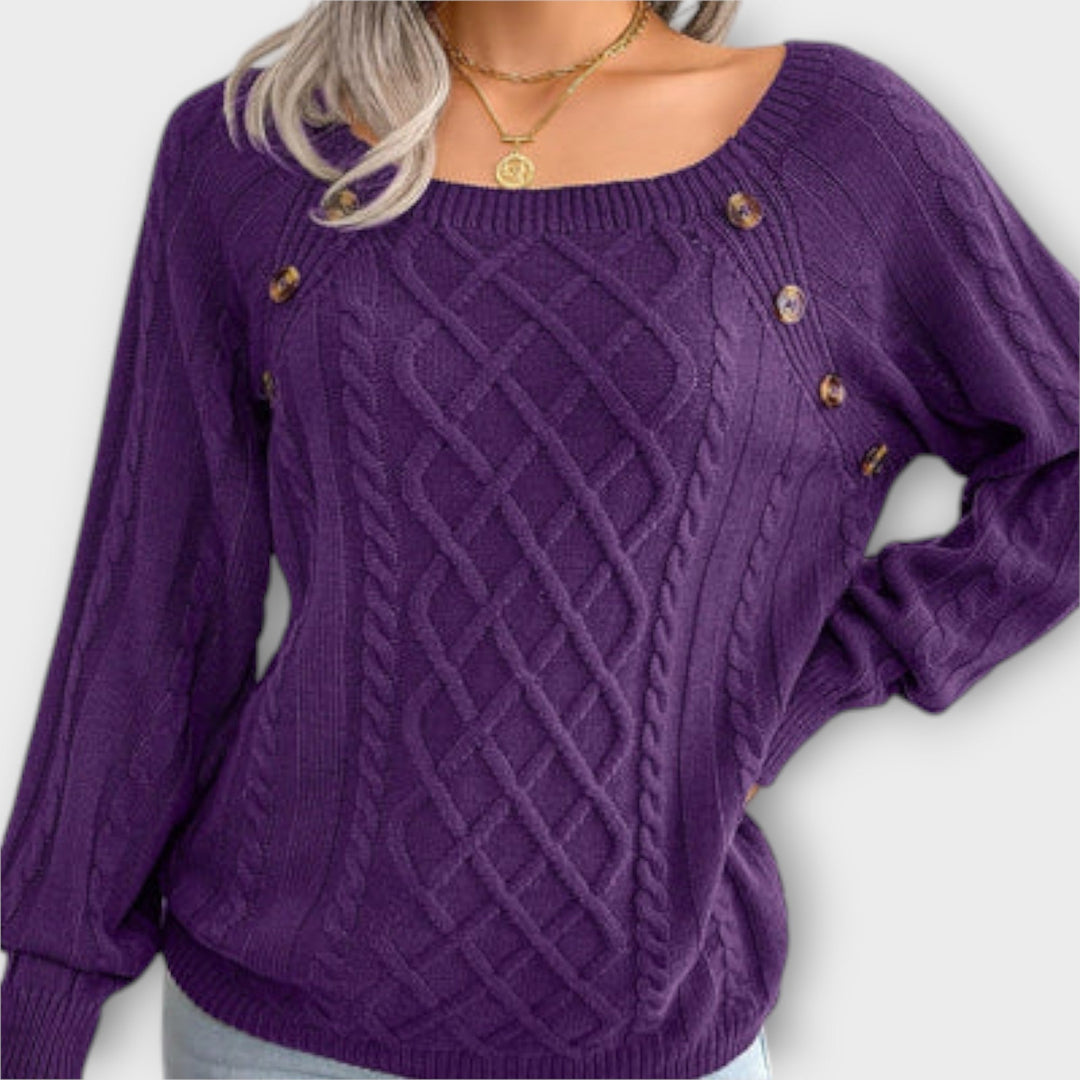 Malia™ - Knitted Sweater with Button Details