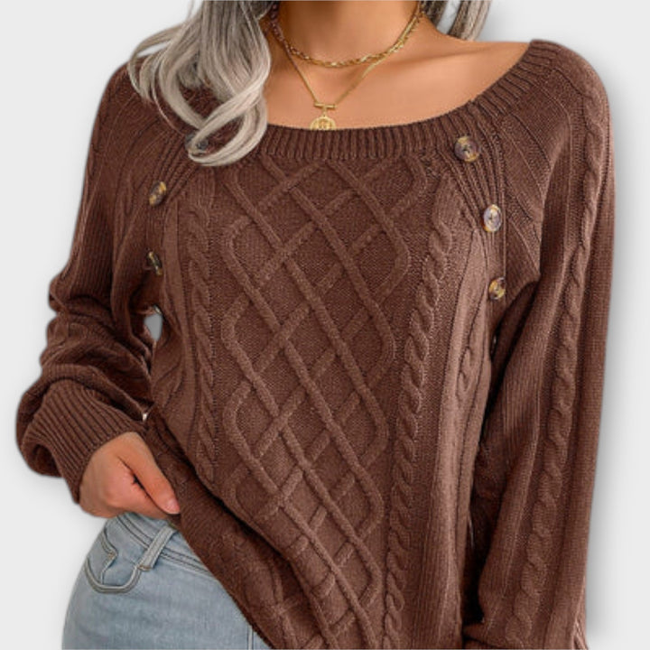 Malia™ - Knitted Sweater with Button Details
