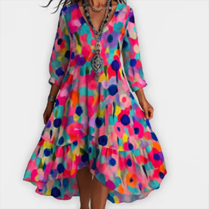 Delilah™ - Elegant Floral Midi Dress