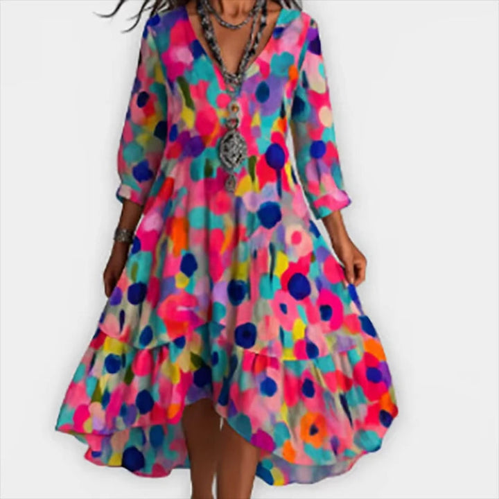 Delilah™ - Elegant Floral Midi Dress