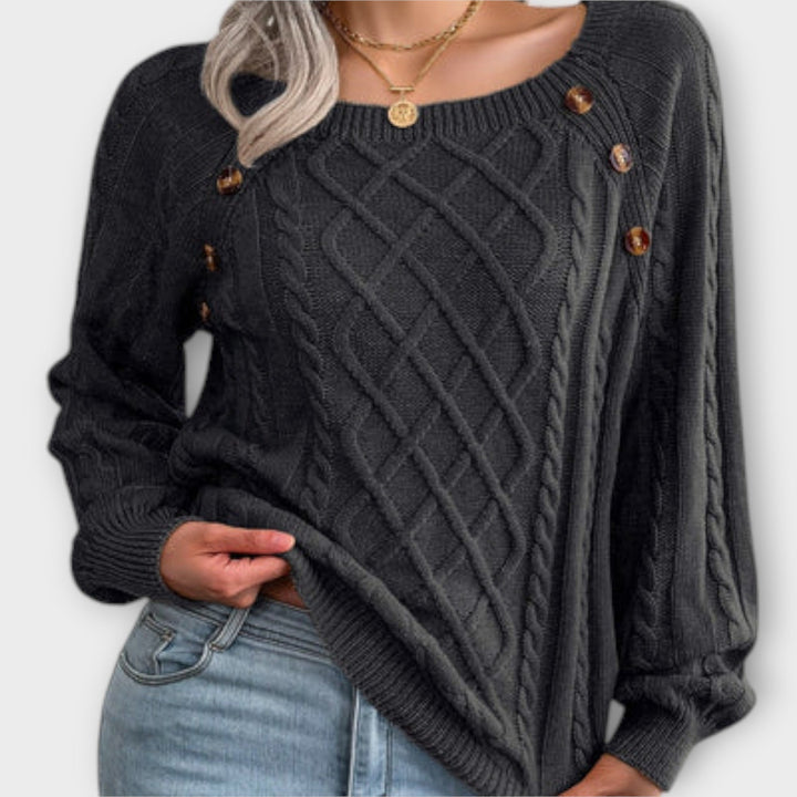 Malia™ - Knitted Sweater with Button Details