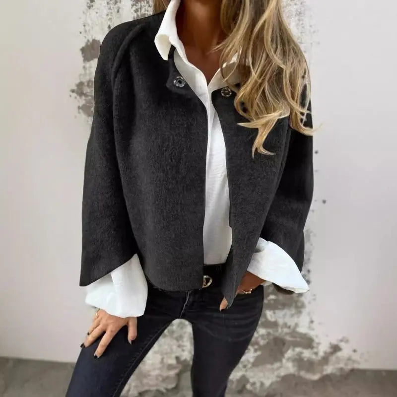 Amalia™ - Cozy Long Sleeve Round Neck Wool Cardigan