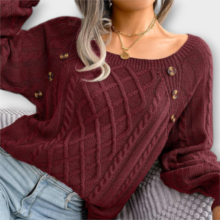 Malia™ - Knitted Sweater with Button Details