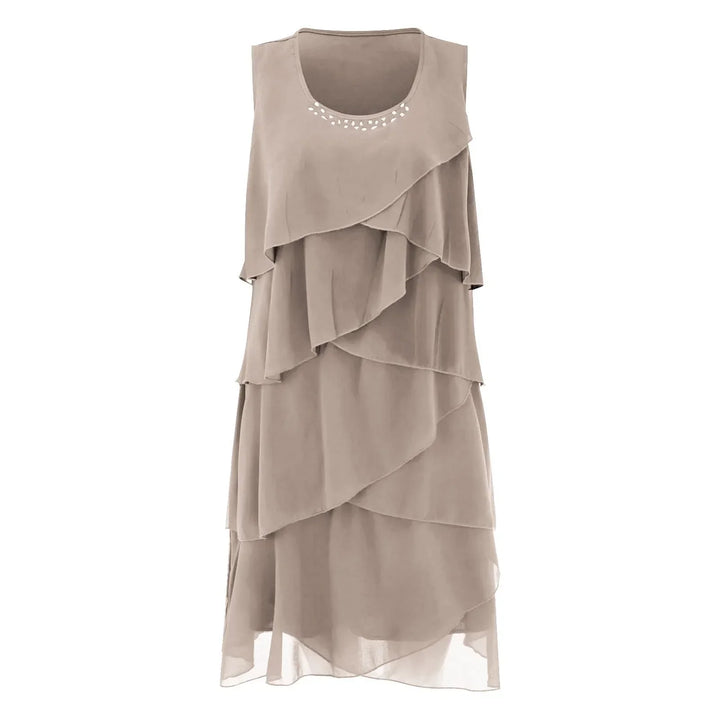 Lois™ - Layered Jewel-Neck Party Dress