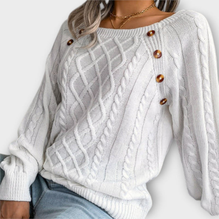 Malia™ - Knitted Sweater with Button Details