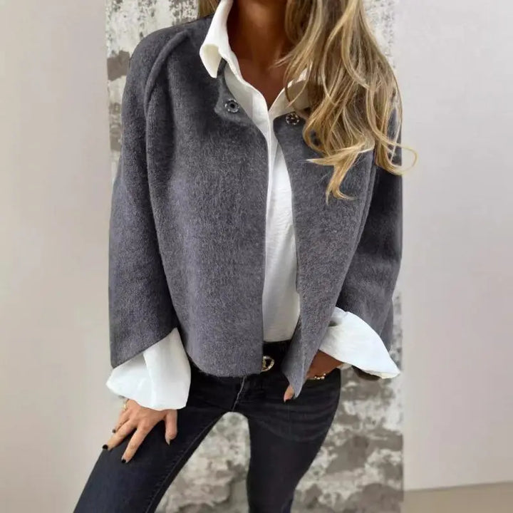 Amalia™ - Cozy Long Sleeve Round Neck Wool Cardigan