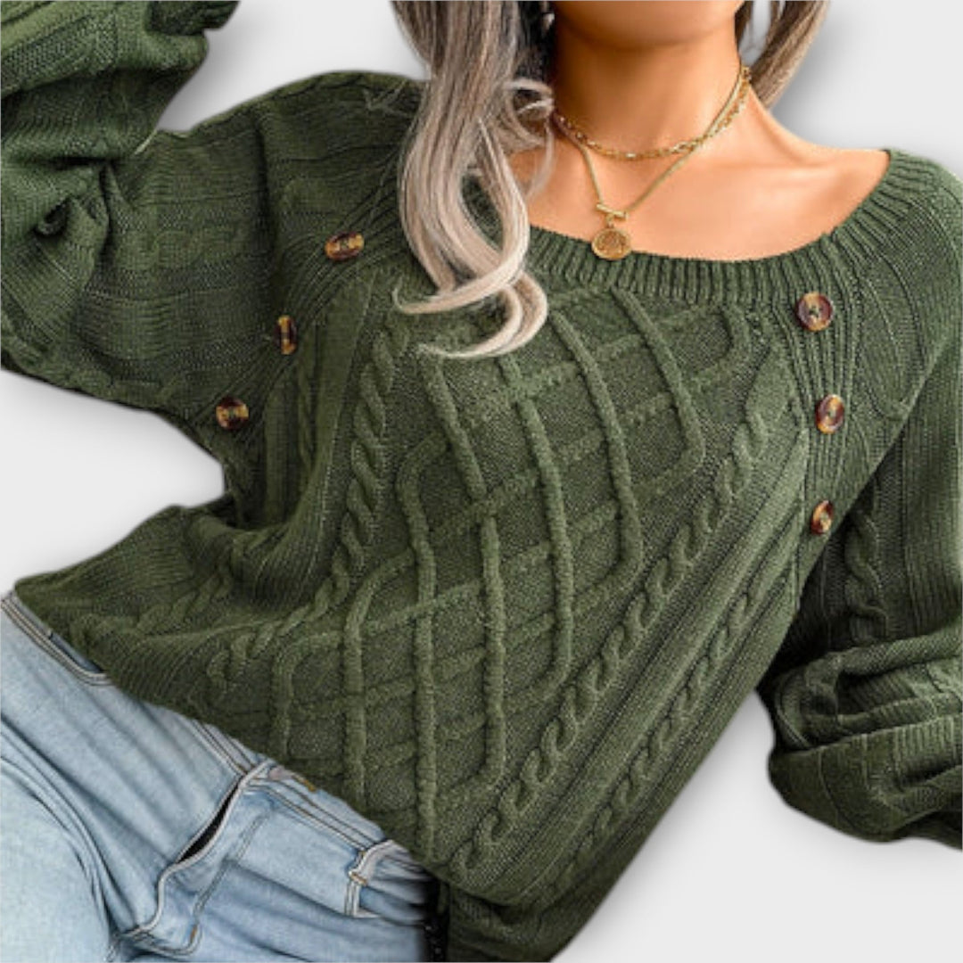 Malia™ - Knitted Sweater with Button Details