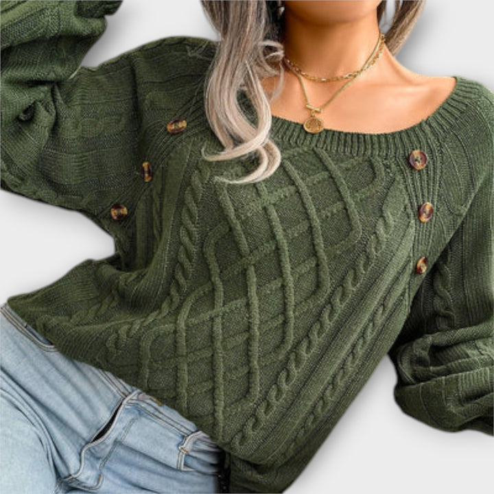 Malia™ - Knitted Sweater with Button Details