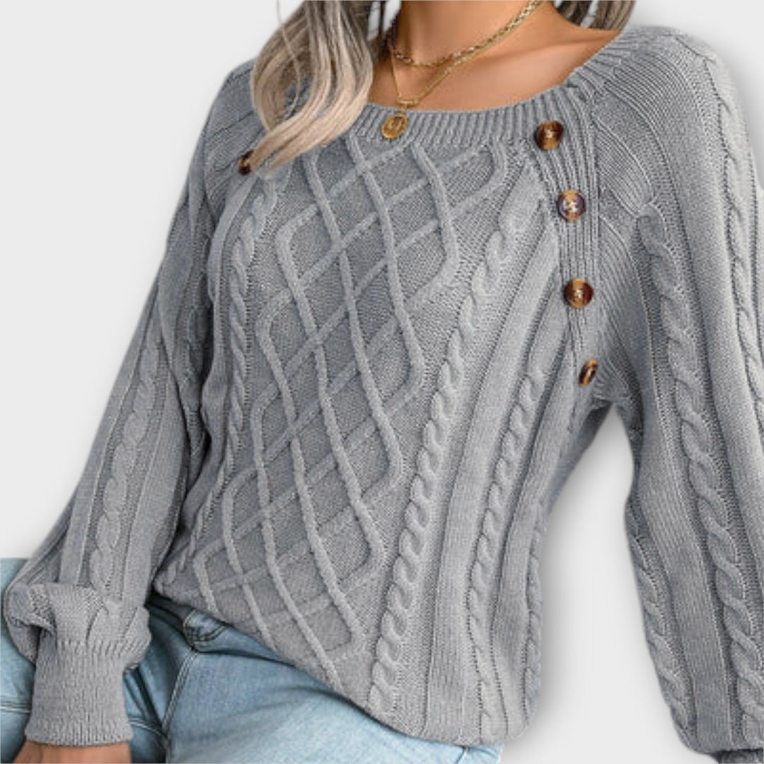 Malia™ - Knitted Sweater with Button Details