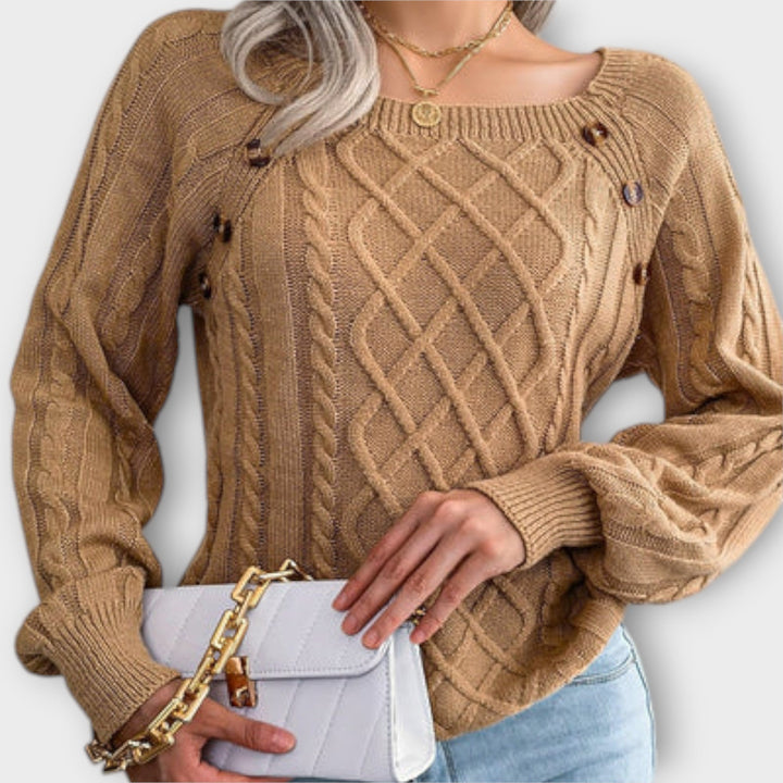 Malia™ - Knitted Sweater with Button Details