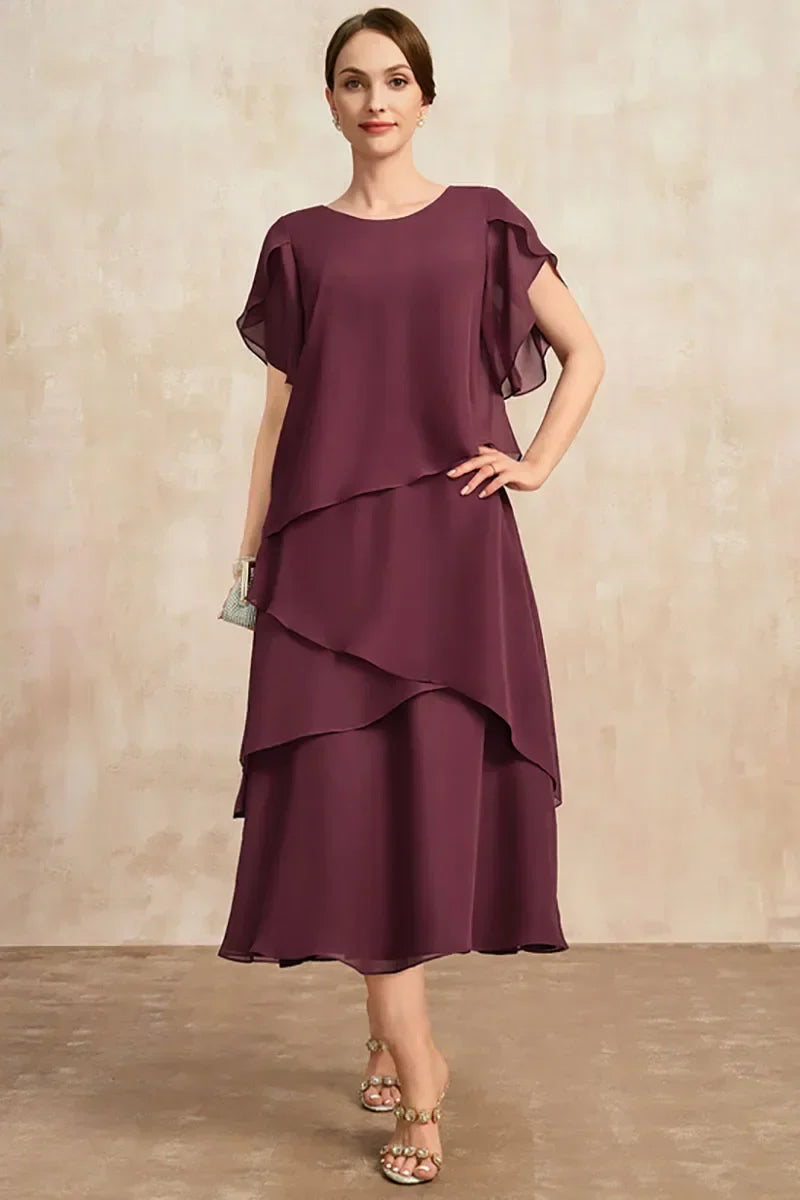 Marie™ - Elegant Layered Occasion Dress