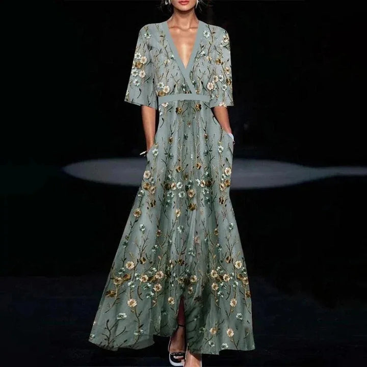Jamie™ - Elegant Floral Maxi Dress