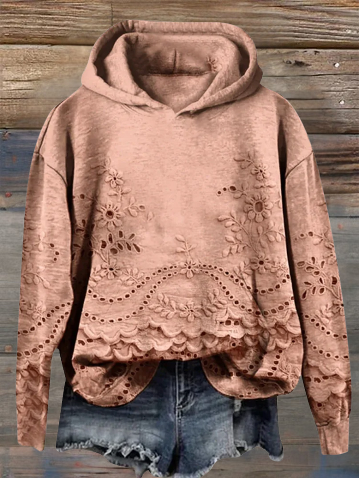 Saska™ - Floral Embroidered Hoodie
