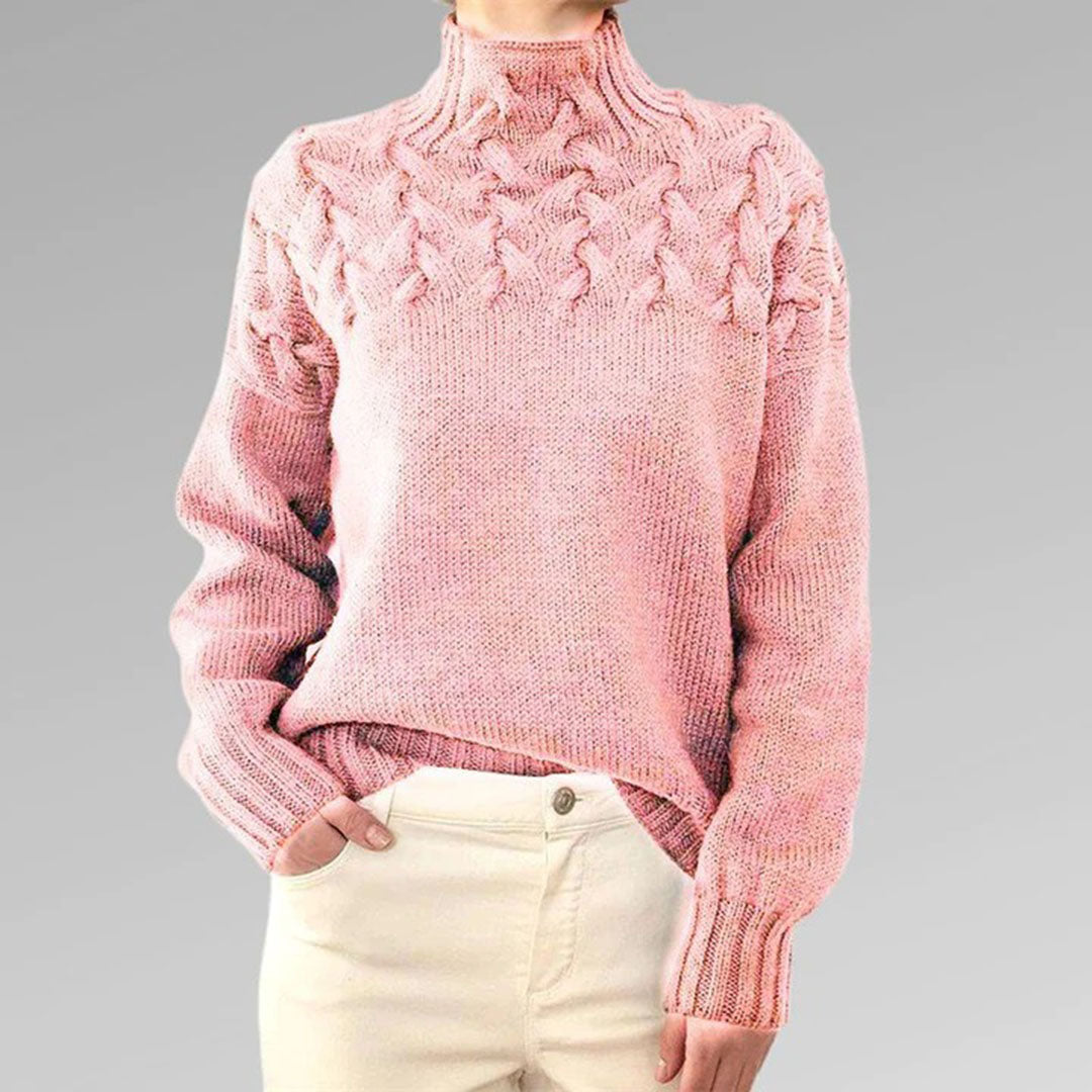 Betty™ - Blush Cable Knit Sweater