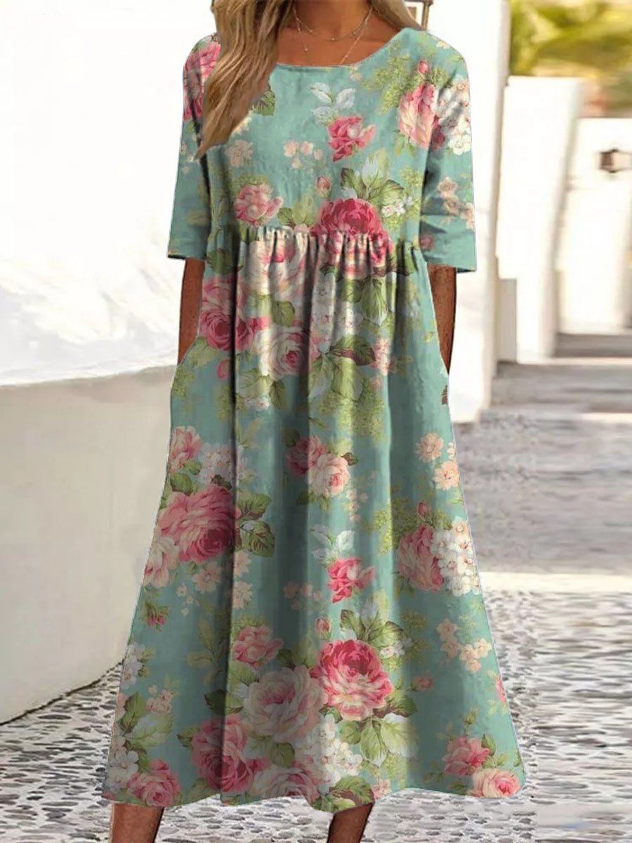 Wendy™ - Embroidered Midi Dress with a Relaxed Fit
