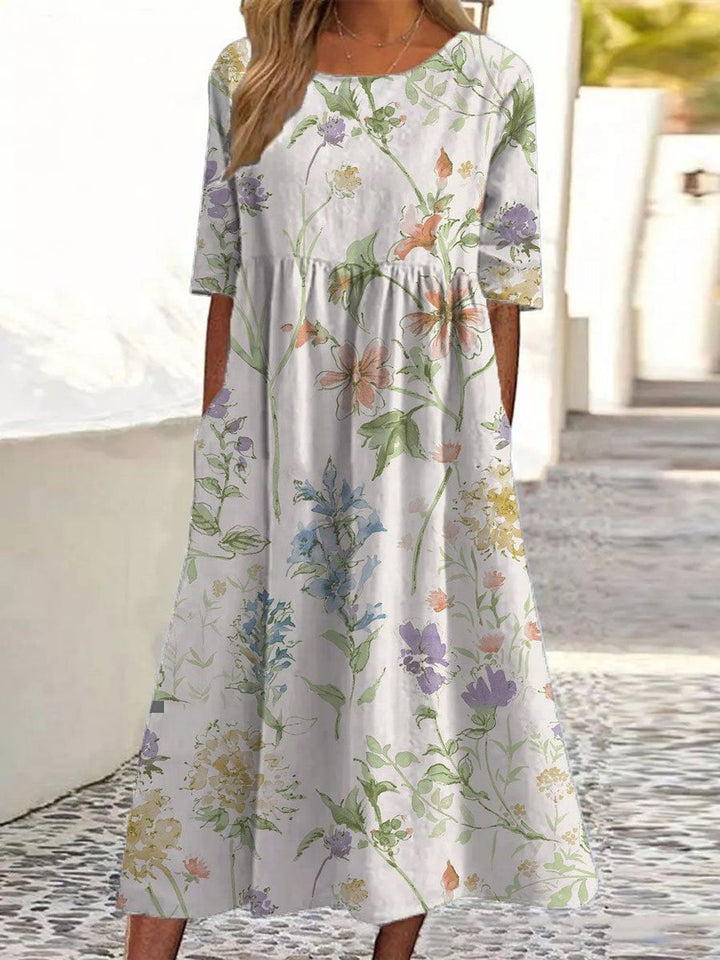 Wendy™ - Embroidered Midi Dress with a Relaxed Fit