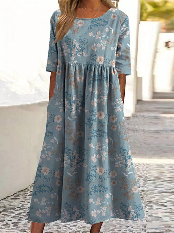 Wendy™ - Embroidered Midi Dress with a Relaxed Fit