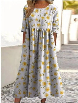 Wendy™ - Embroidered Midi Dress with a Relaxed Fit
