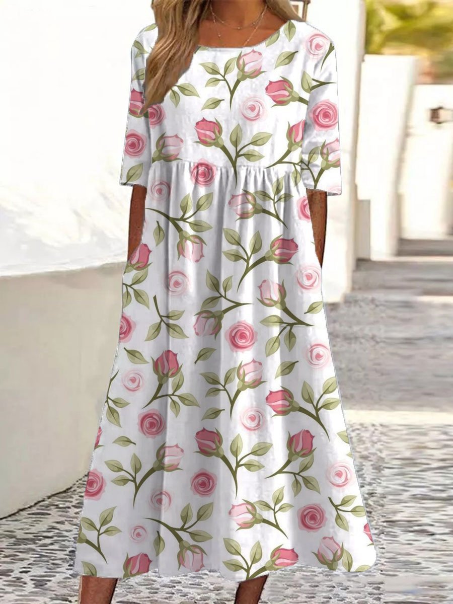 Wendy™ - Embroidered Midi Dress with a Relaxed Fit