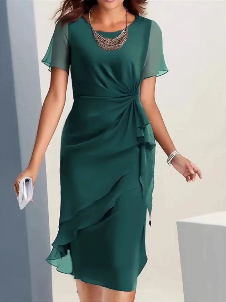 Laurie™ - Sophisticated Draped Midi Dress