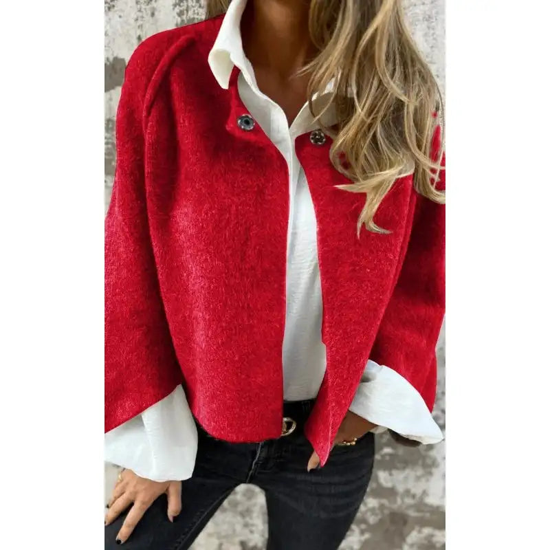 Amalia™ - Cozy Long Sleeve Round Neck Wool Cardigan