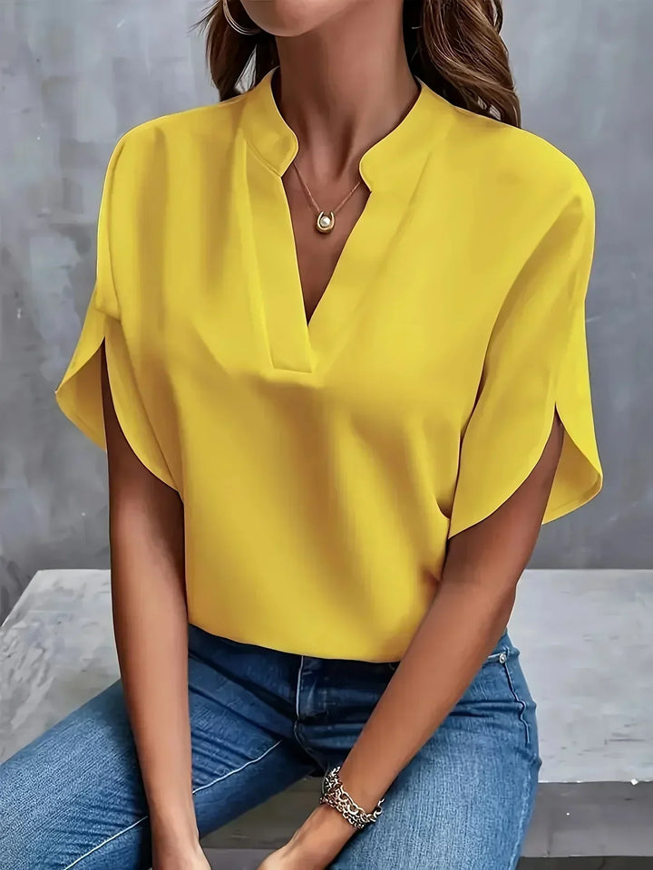 Thalia™ - Chic V-Neck Blouse