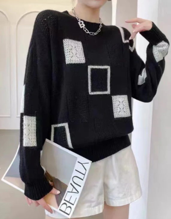 Margot™ - Patchwork Knit Sweater