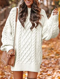 Lenora™ - Cozy Cable Knit Sweater