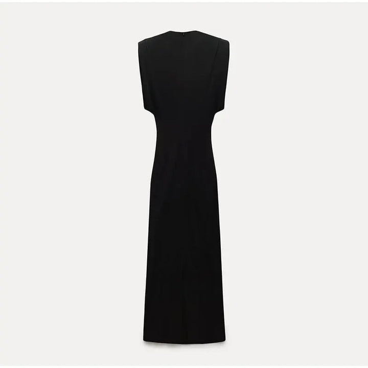 Elsie™ - Elegant Black Midi Dress