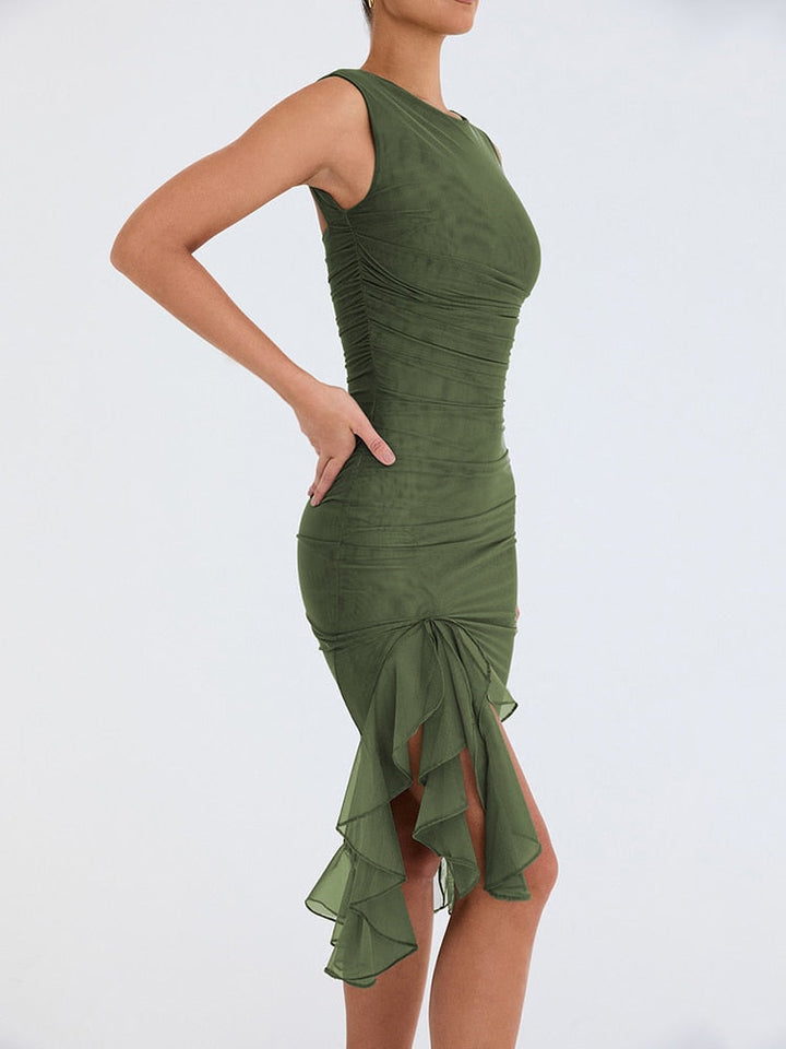 Phoebe™ - Ruffle Midi Dress