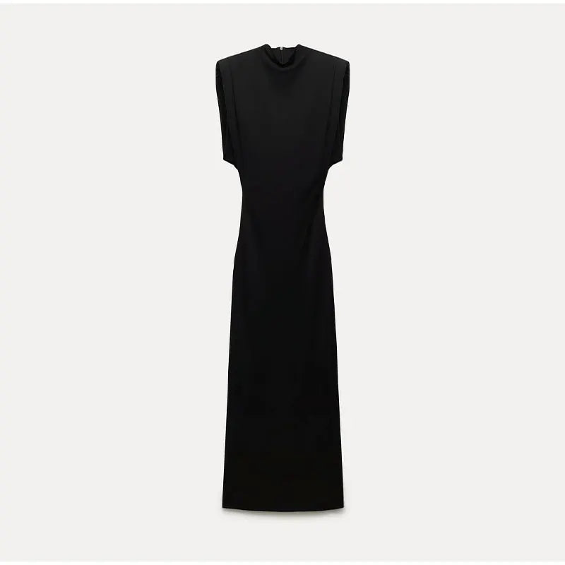 Elsie™ - Elegant Black Midi Dress