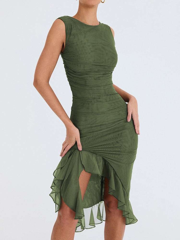 Phoebe™ - Ruffle Midi Dress