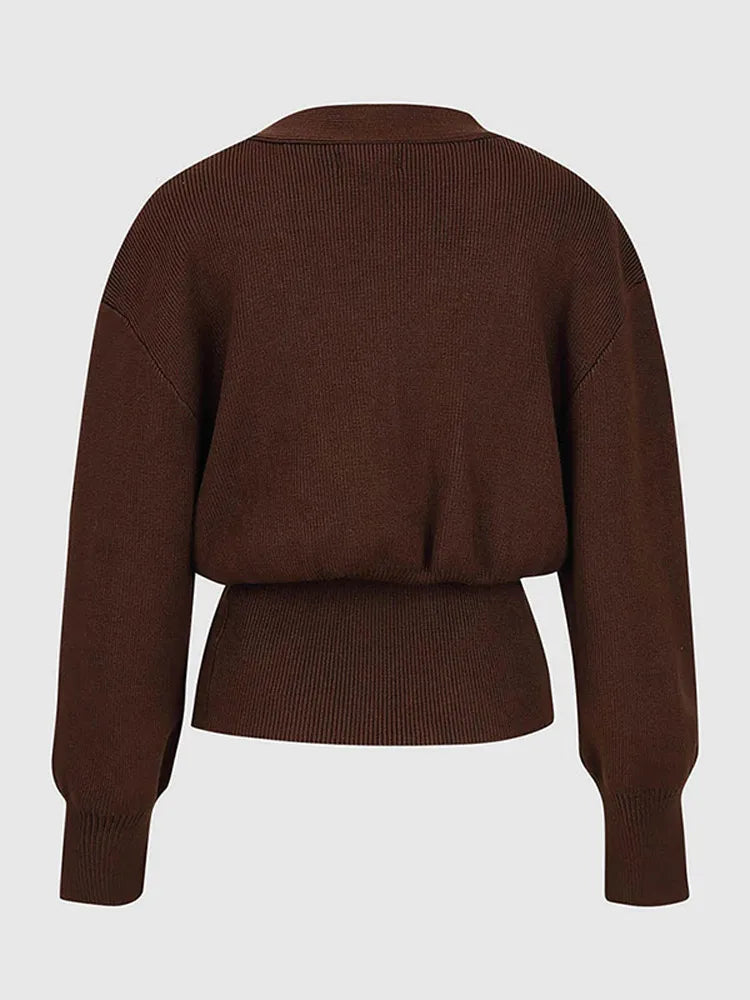 Poppy™ - V-neck Single Button Sweater