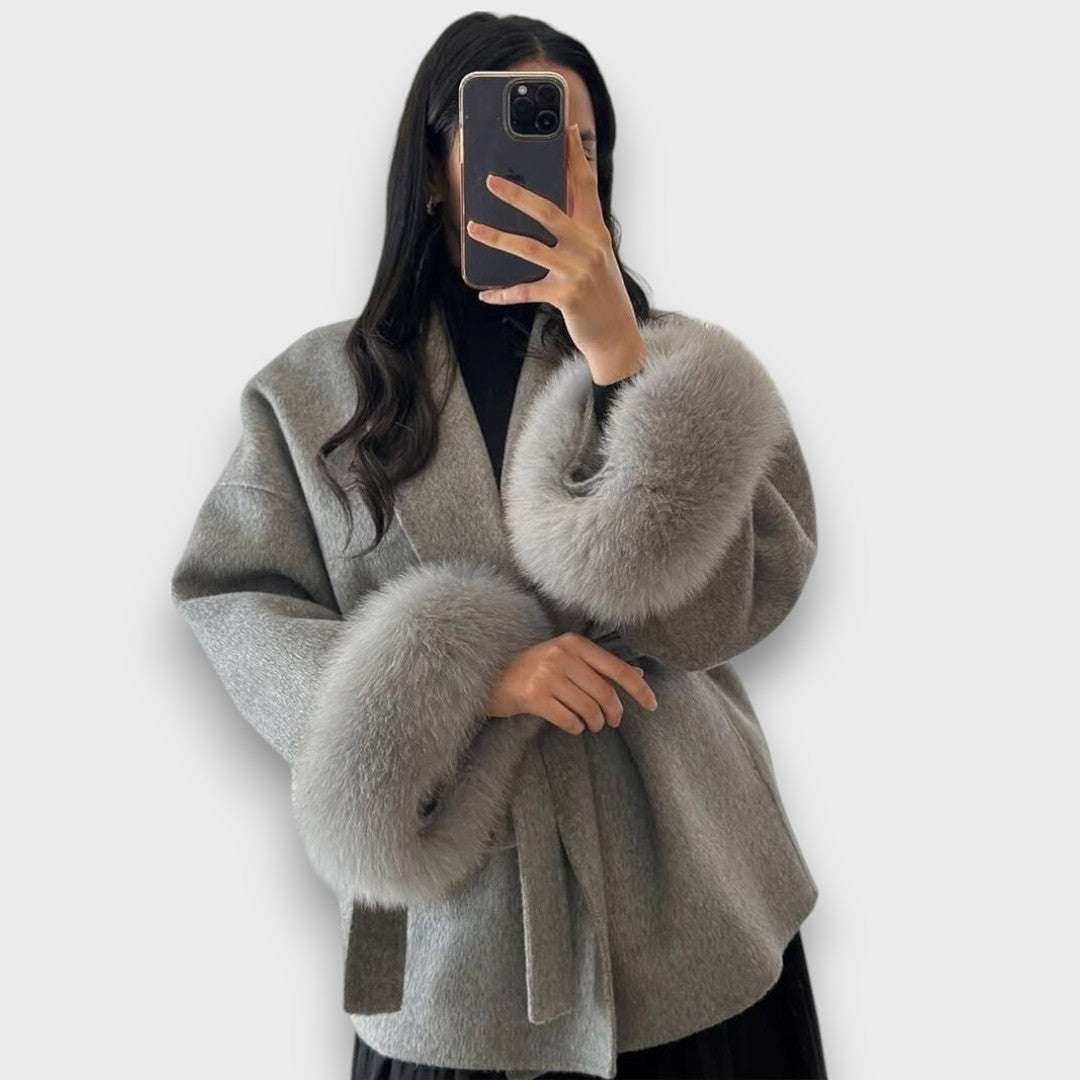 Gracelle™ - Fur-Cuffed Coat