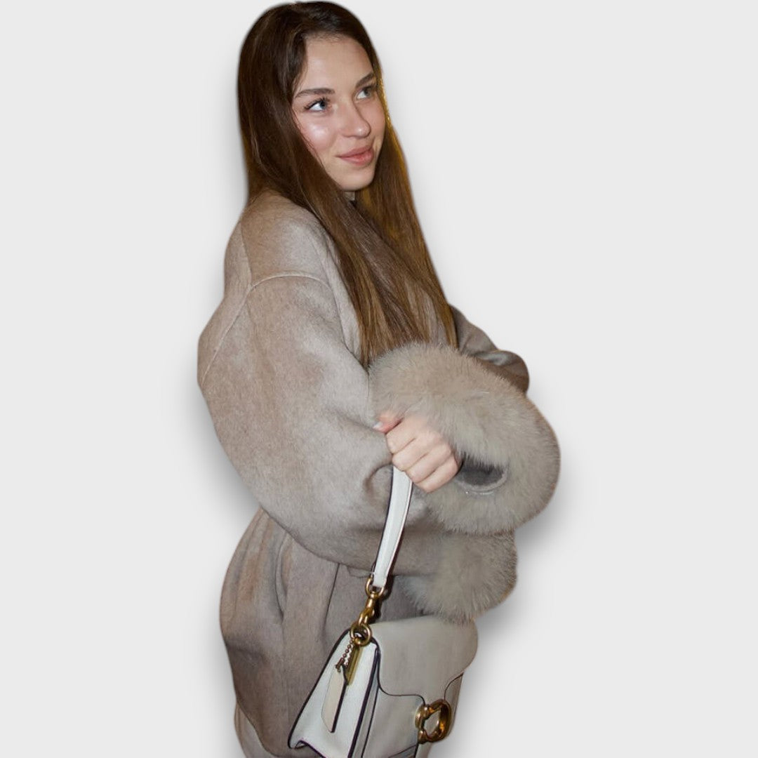 Gracelle™ - Fur-Cuffed Coat