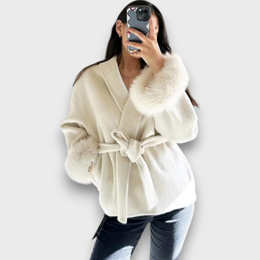 Gracelle™ - Fur-Cuffed Coat